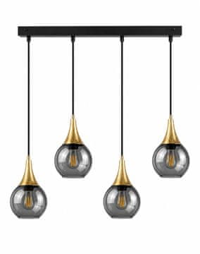 GH Viseća lampa 4xE27 LACRIMA DIMLJENA/ZLATNA