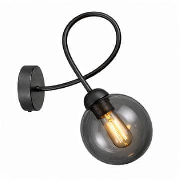 GH Zidna lampa 1xE14 Lyra Crna Dimljena II