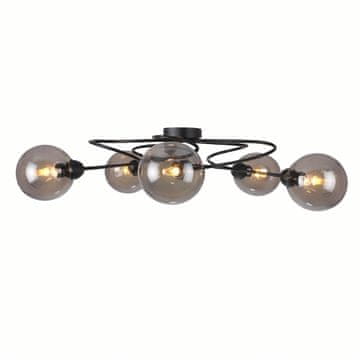 GH Stropna lampa 5xE14 Lyra Crna/Dimljena II