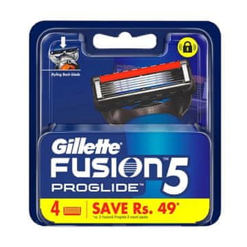 Gillette Gillette Fusion Proglide 5 mašinice za brijanje – 4 komada, crne