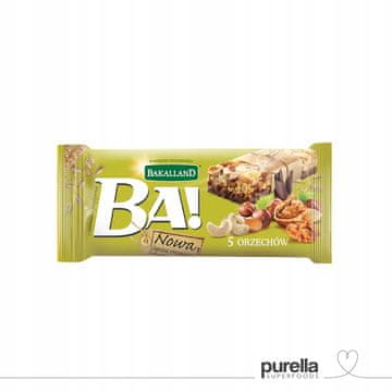 BAKALLAND Ba! Žitna pločica 5 oraha 40g