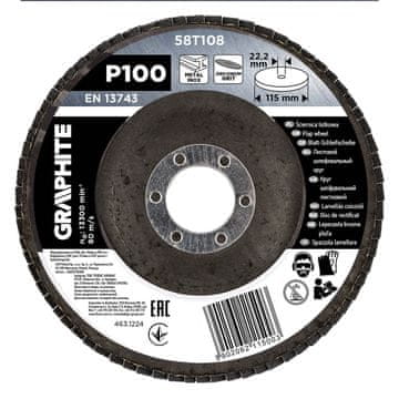 Cirkonijski lamelni disk 115 x 22,2 mm, P100
