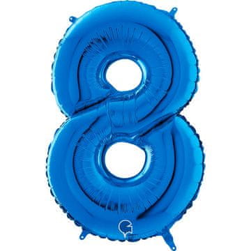 Grabo folija balon broj 8, plavi, 66 cm