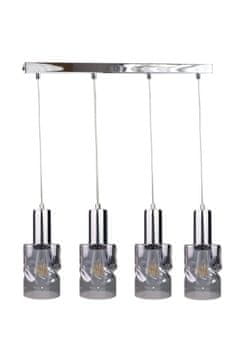 GH Viseća lampa 4xE27 CROSS TAMNO SREBRNA