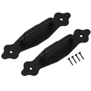 Retro crni ručka za namještaj za ladice i vrata, 15,5 CM, set od 2 komada