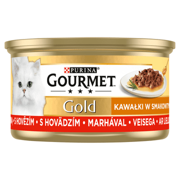 Nestlé Gourmet Gold hrana za mačke komadići u ukusnom umaku s govedinom 85 g