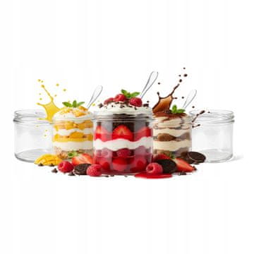 BE 5x posuda za desert 150 ml Glatka staklena posuda za deserte