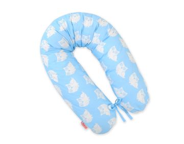 Bobono Jastuk za trudnice za duže spavanje + navlaka koja se može skinuti - Blue Owls