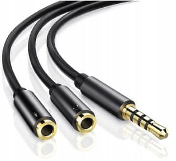 Kabel razdjelnik mini jack aux mikrofon slušalice Koanni