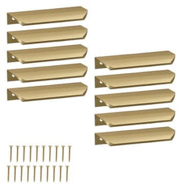 10x rub kante namještaja, aluminij, zlatna mat, za namještaj, 116 mm
