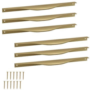 6x rub kuhinjski rubni aluminij zlatni mat za namještaj 340 mm