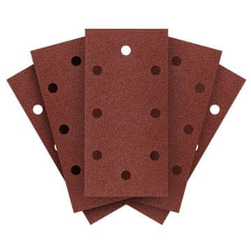 Brusni papir s čičkom 93 x 185 mm, P80, 5 kom., s 8 rupa