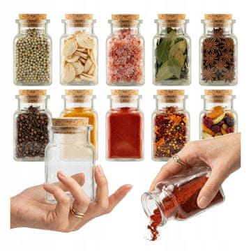 12x 150ml staklenka s plutom za začine, bilje, čaj, svijeće - DIY