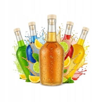 BE 5x staklenih bočica Gloria 500ml za tinkture Debela staklena bočica + pluteni čep