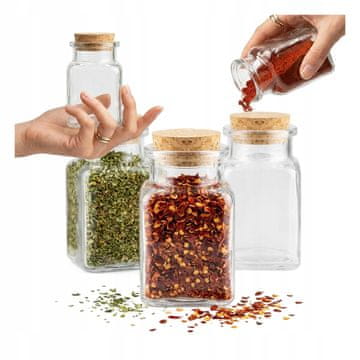 BE 5x 150ml staklenka s plutom za začine, bilje, svijeće, vjenčani poklon