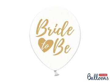 PartyDeco Baloni 30 cm, Buduća mladenka, Kristalno prozirni (1 pakiranje / 6 kom.)