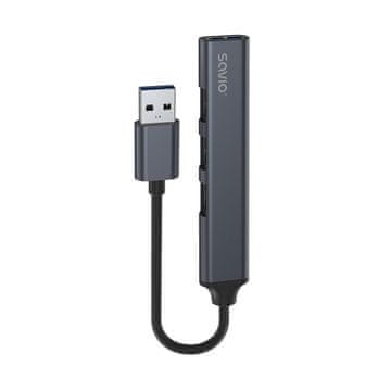 SAVIO Savio hub usb ak-70 usb-a - 3 x usb-a 2.0, 1 x usb-a 3.0