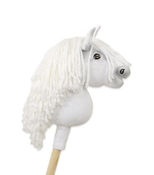 BB Hobby Horse Premium Mali štapni konj Bijeli s bijelom grivom A5