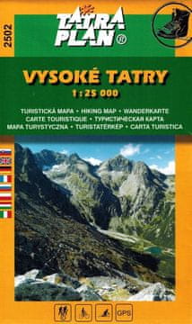 Visoke Tatre 1:25 000. Turistička karta 2502. Plan Tatri
