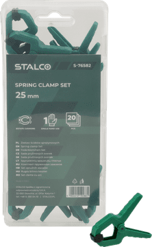 STALCO set stezaljki s oprugom, 1,5 kg, 25 mm, 8 kom S-76580