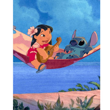 Slikaj po brojevima Lilo i Stitch na ležaljci 40x50 cm