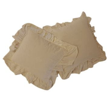 Bež jastučnice 40x40 s volanima, set od 2