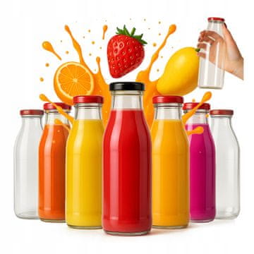 45x Kubuś staklene boce od 500 ml za sok, sok, vodu, staklena boca od 0,5 l