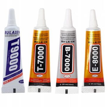 Set od 4 ljepila T-9000 T-7000 E-8000 B-7000 za montažu, 15 ml