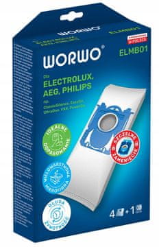 Vrećice ZA usisavač Electrolux Philips AEG Worwo ELMB01, 4 KOM