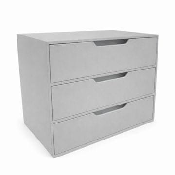 Mi Sivi organizator za stol s 3 ladice za ured ili radionicu