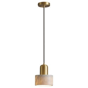 Marmo - viseća lampa 15 cm cilindrična mramorna mesing zlatna