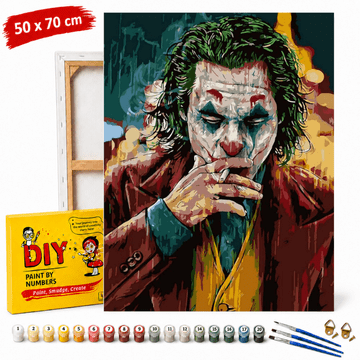 Slika za bojanje po brojevima s okvirom Joker u crvenom prsluku 50x70 cm