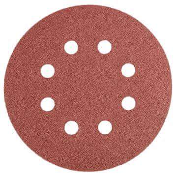 Brusni diskovi s čičkom 125 mm, P120, 5 kom, s 8 rupa