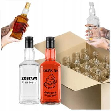 BE 20x 500ml Daniel božićnih bočica s tiskom na tinkturi