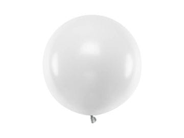 PartyDeco Veliki lateks balon, bijeli, pastelno čisto bijela, 60 cm, 1 kom.