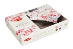 PREMIUM satenska posteljina 160x200 Cvijeće Ornamenti