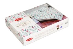PREMIUM satenska posteljina 160x200 Flamingo Leaves