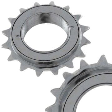 Jednobrzinski 16T slobodni kotač s navojem 1/2" x 1/8" BSA srebrni