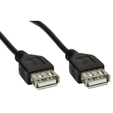 Akyga Kabel usb 2.0 akyga ak-usb-06 usb a(f) - a(f) 1,8m crni
