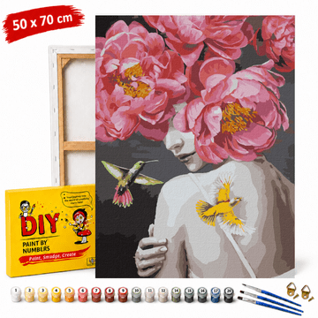 Slika za bojanje po brojevima s okvirom Kobieca Fantazija 50x70 cm