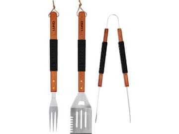 SET PRIBORA ZA ROŠTILJ, DRVENA DRŠKA, 3 KOMADA - W-99845