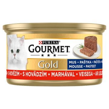 Nestlé Gourmet Gold karmna pašteta za mačke s govedinom, 85 g