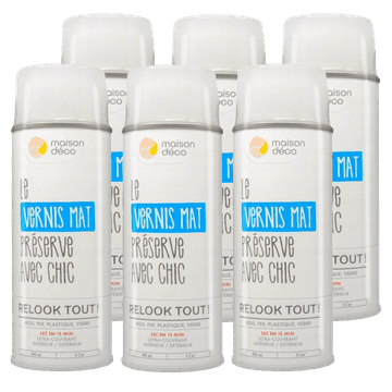 6x prozirni lak u spreju MAT 400ML mat prozirni Le Vernis