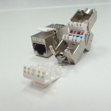 Modul keystone jack RJ45 kat. 6a FTP, beznazivni netrack
