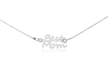 Narukvica s natpisom BEST MOM na srebrnom lančiću