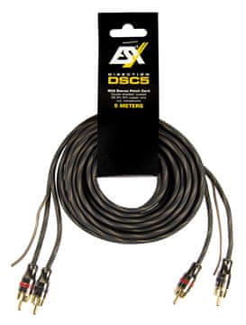 ESX DSC5 - RCA signalni kabel, duljine 5 m, čisti OFC bakar