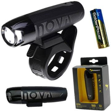 Moose NOVA Prednje svjetlo za bicikl od 100 lm s AA baterijama