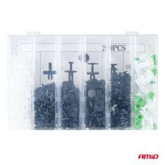 AMIO Set srednjih auto kopči i iglica 290 kom -04742