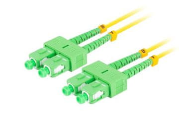 Lanberg Patchcord svjetlovodni Lanberg SM SC/APC-SC/APC duplex 3,0mm LSZH G657A1 15m žuti