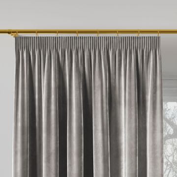 Velvi zavjesa s nabirnom trakom, baršun, svijetlosiva, 140x240 cm
